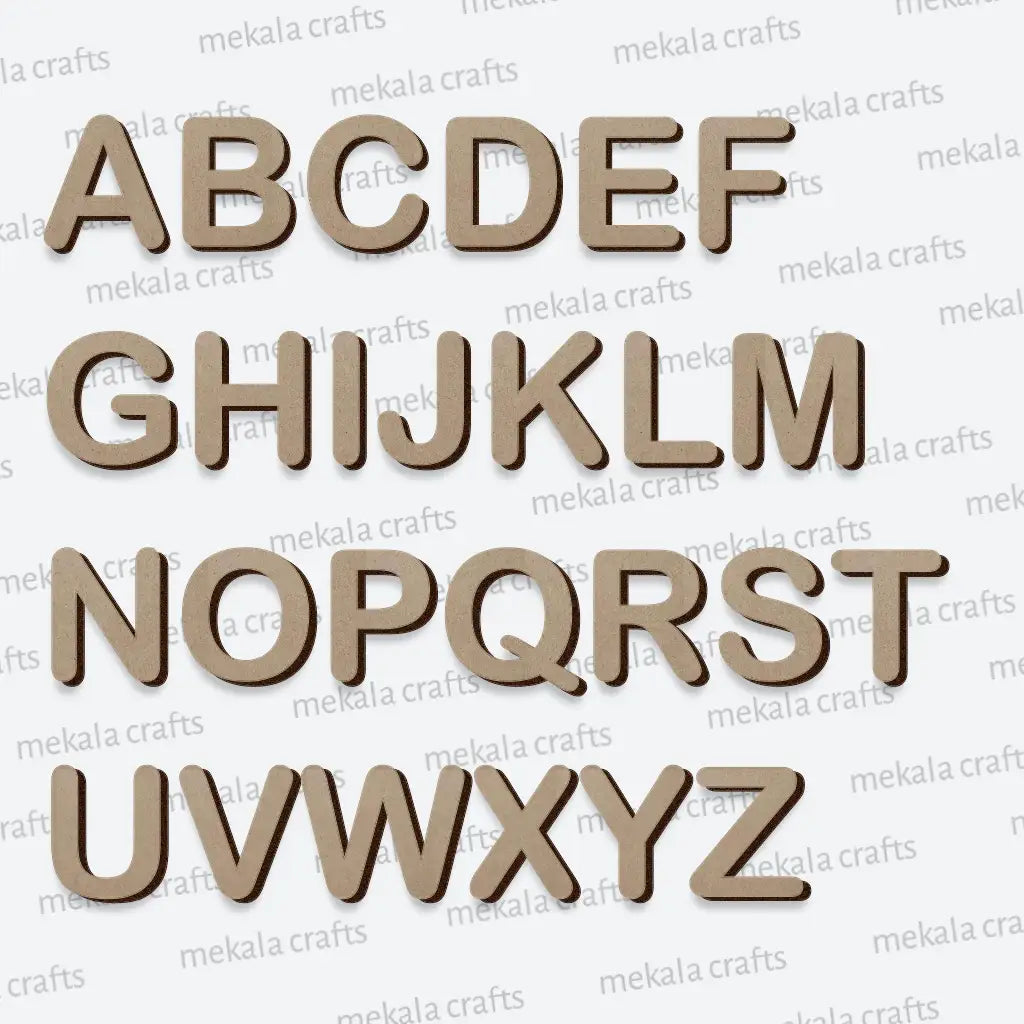 alphabet mdf shapes