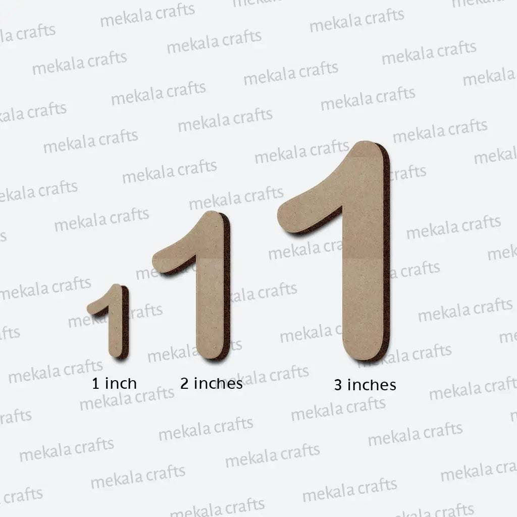 Numbers MDF cutouts - 2.5mm