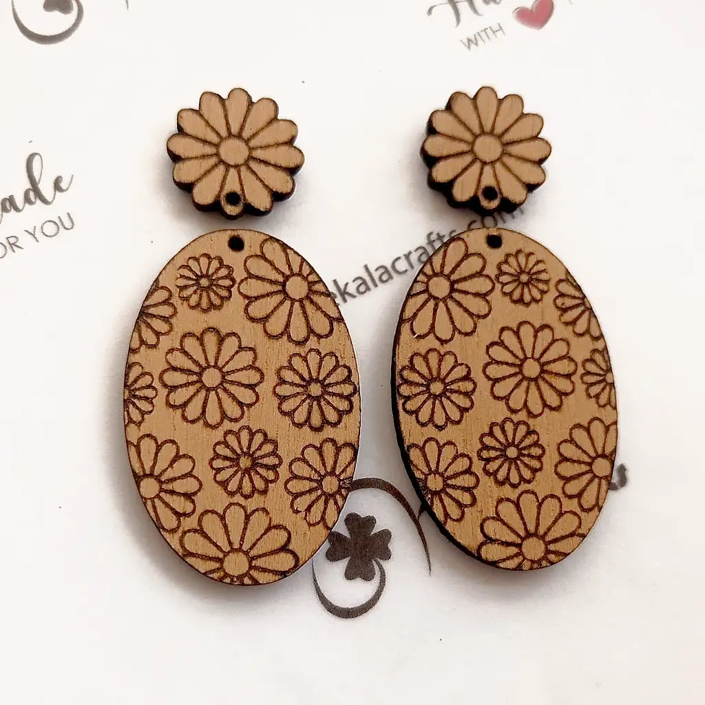 daisy earring wooden blanks