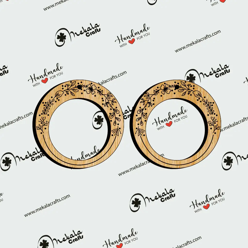 Floral Macrame Wooden Earring Base (Set of 2) | macrame cutouts | diy project ideas