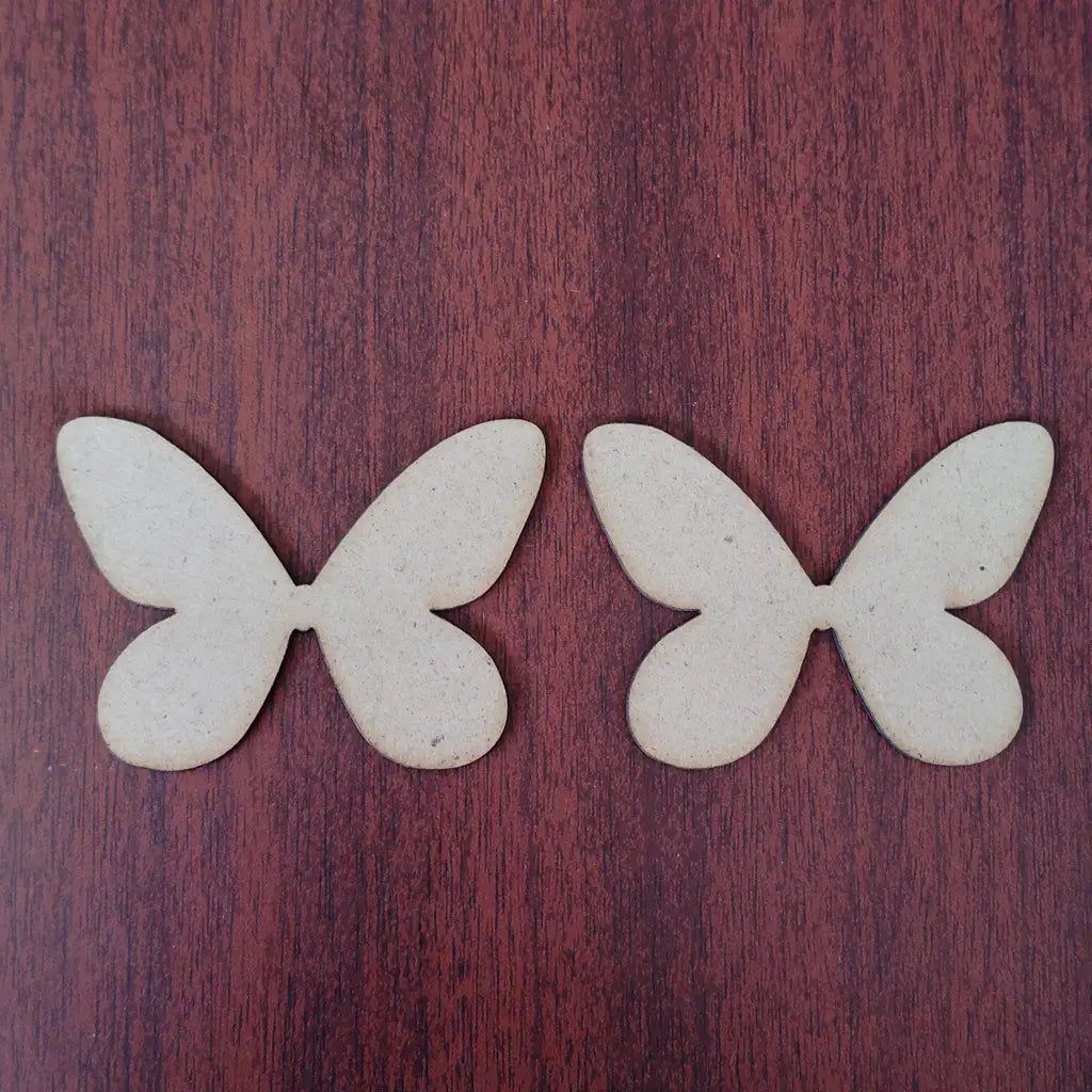 Butterfly Shape MDF cutouts for jewellery making and dress making | Pack of 2