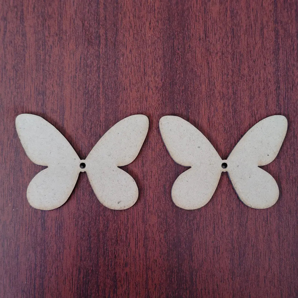 Butterfly Shape MDF cutouts for jewellery making and dress making | Pack of 2