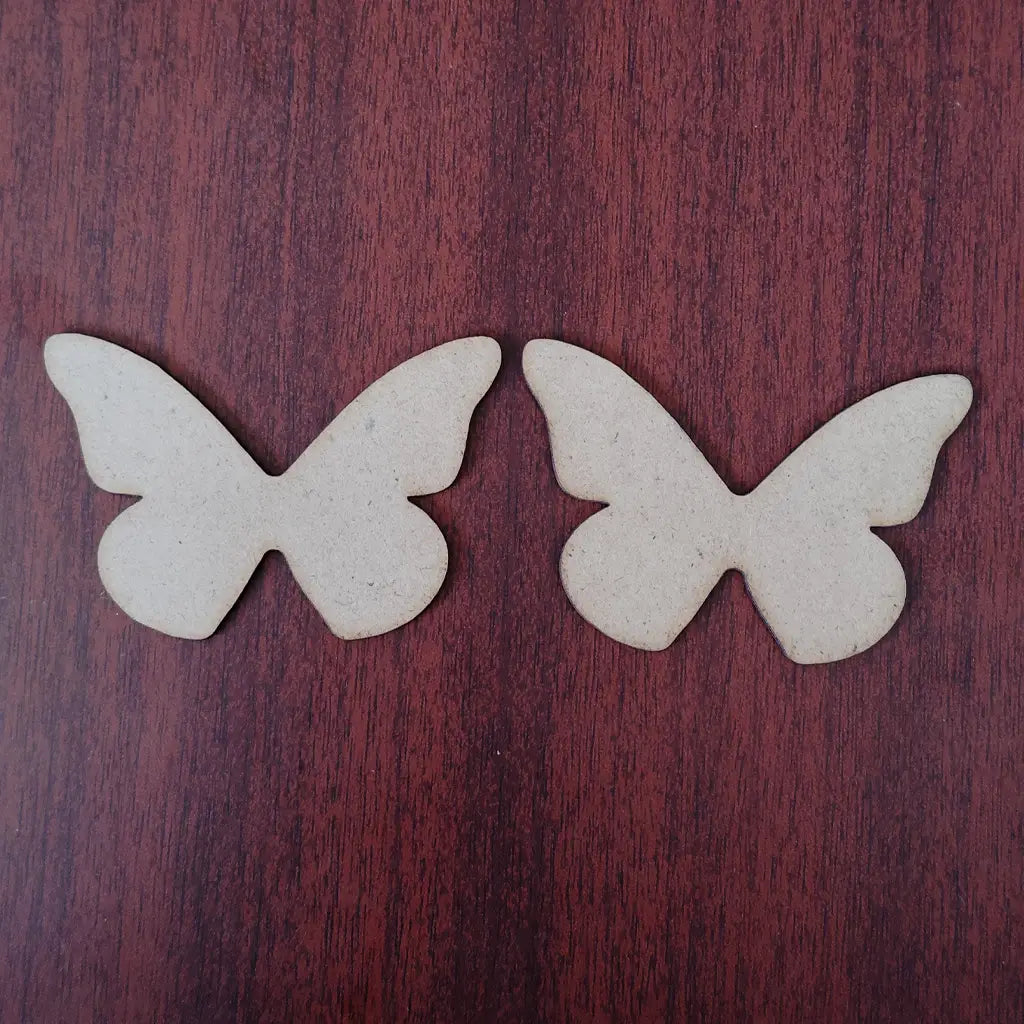 Butterfly MDF cutouts for jewelry making and do it yourself crafts | Pack of 2