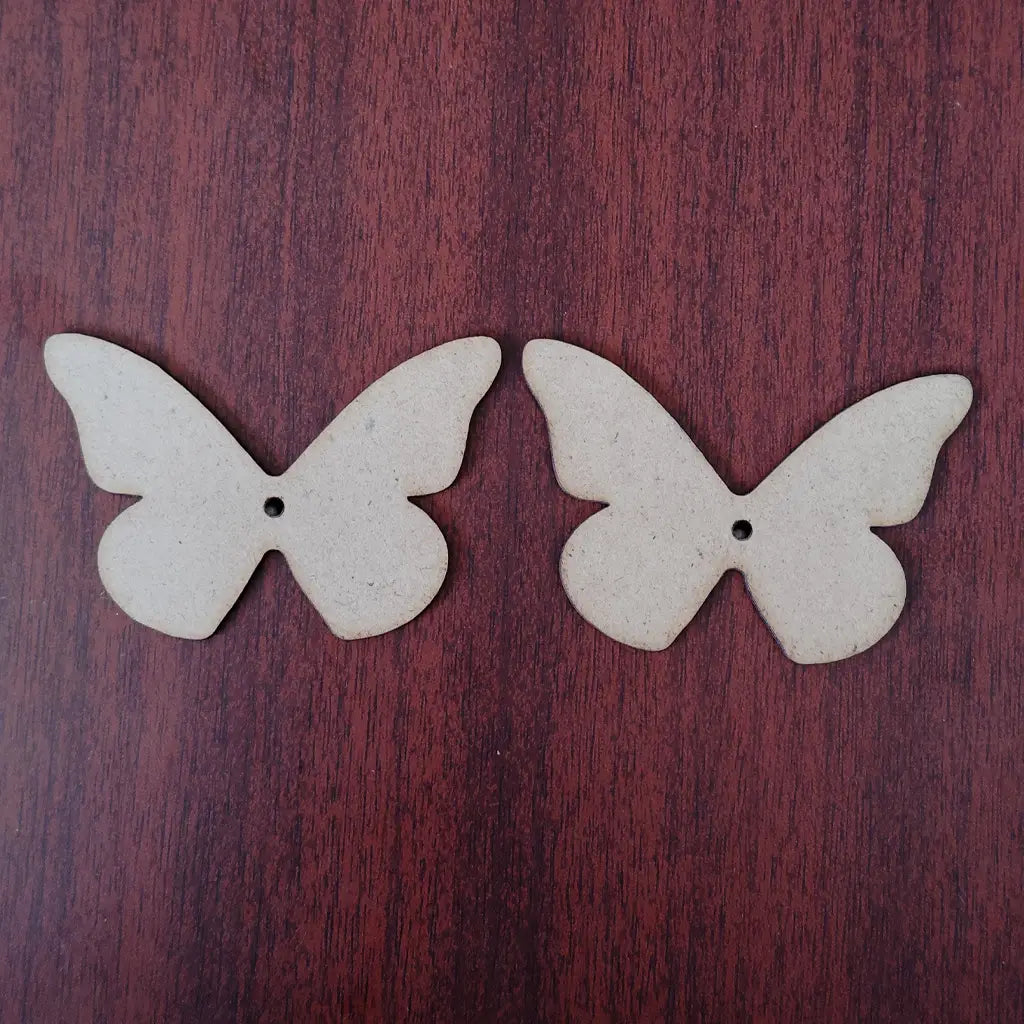 Butterfly MDF cutouts for jewelry making and do it yourself crafts | Pack of 2