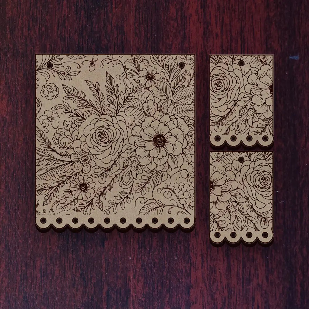Flower Design MDF cutout | pre marked wooden shapes for diy crafts | diy jewellery ideas (Pack of 1 set)