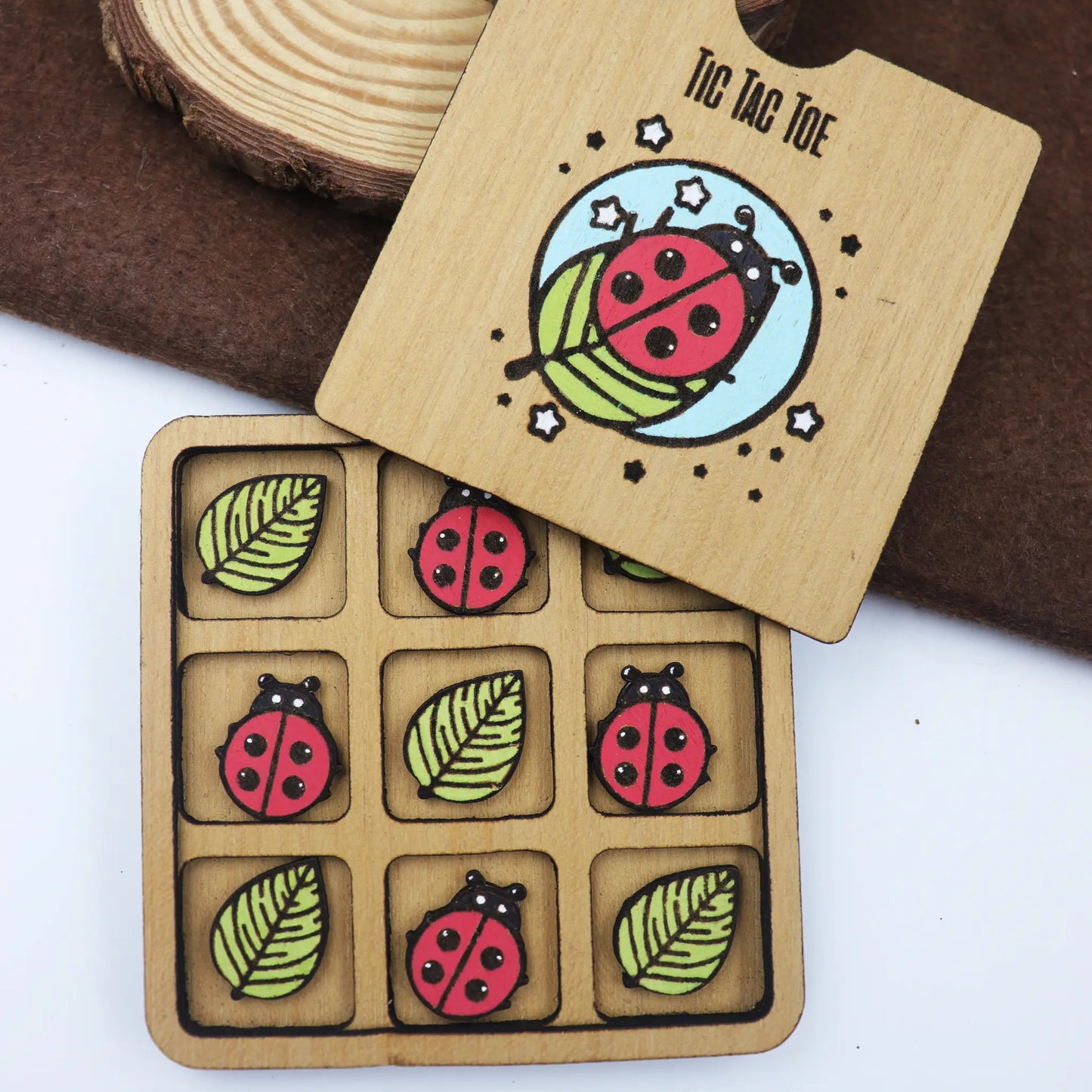 Tic Tac Toe game board wooden game board personalized gift for kids ,family and friends