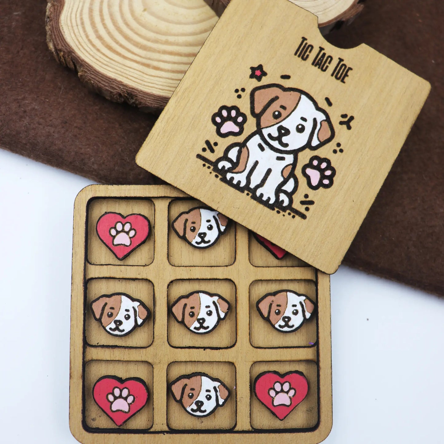 Tic Tac Toe game board wooden game board personalized gift for kids ,family and friends