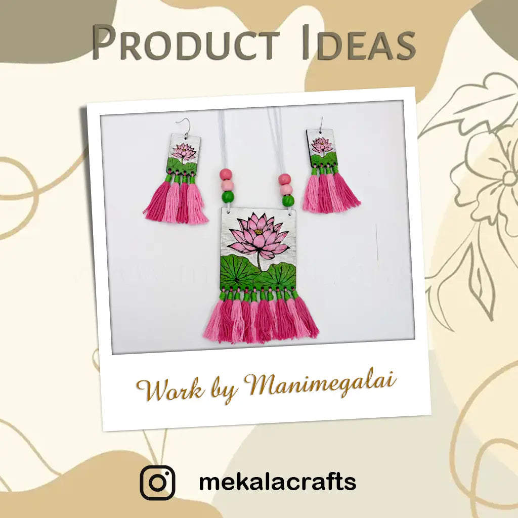 lotus MDF cutout | pre marked wooden shapes for diy crafts | diy jewellery kit (Pack of 1 set)