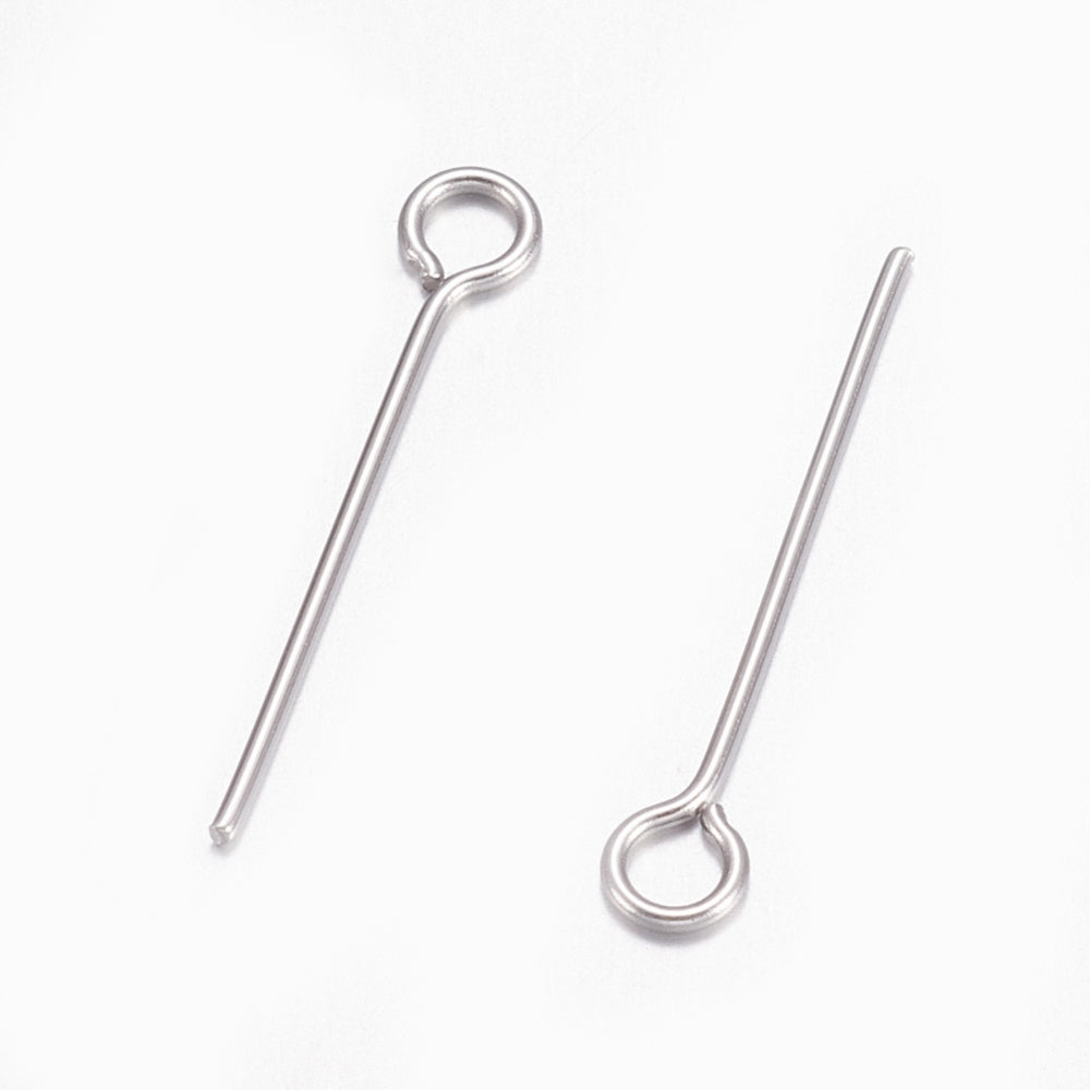 Tarnish Resistant Stainless Steel Eye Pin | Pack of 10