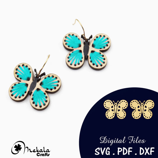 wood embroidery earrings file, butterfly embroidery earring file, laser cut earring files, laser cut embroidery earring files,