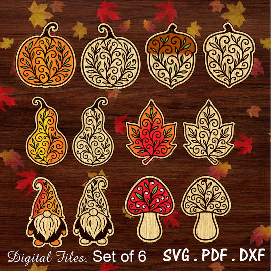fall earring svg, fall earrings designs, fall earring files, thanksgiving earrings, gnome earring laser files, wood earrings, bundle