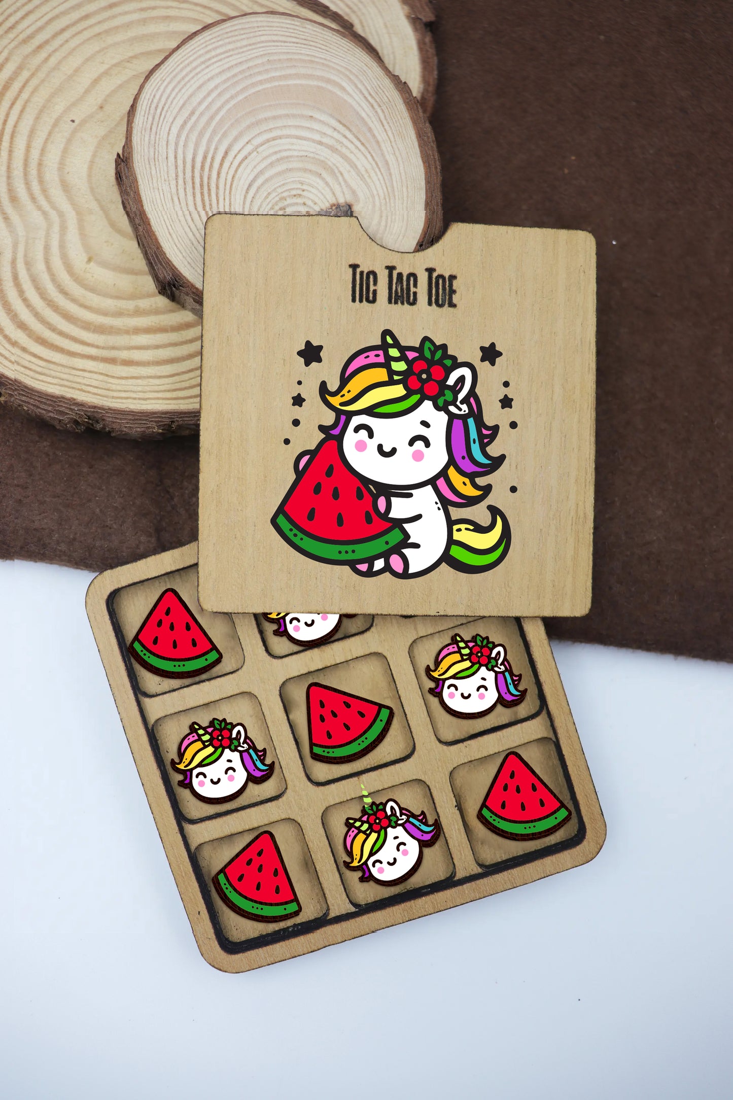 Tic Tac Toe game board wooden game board personalized gift for kids ,family and friends