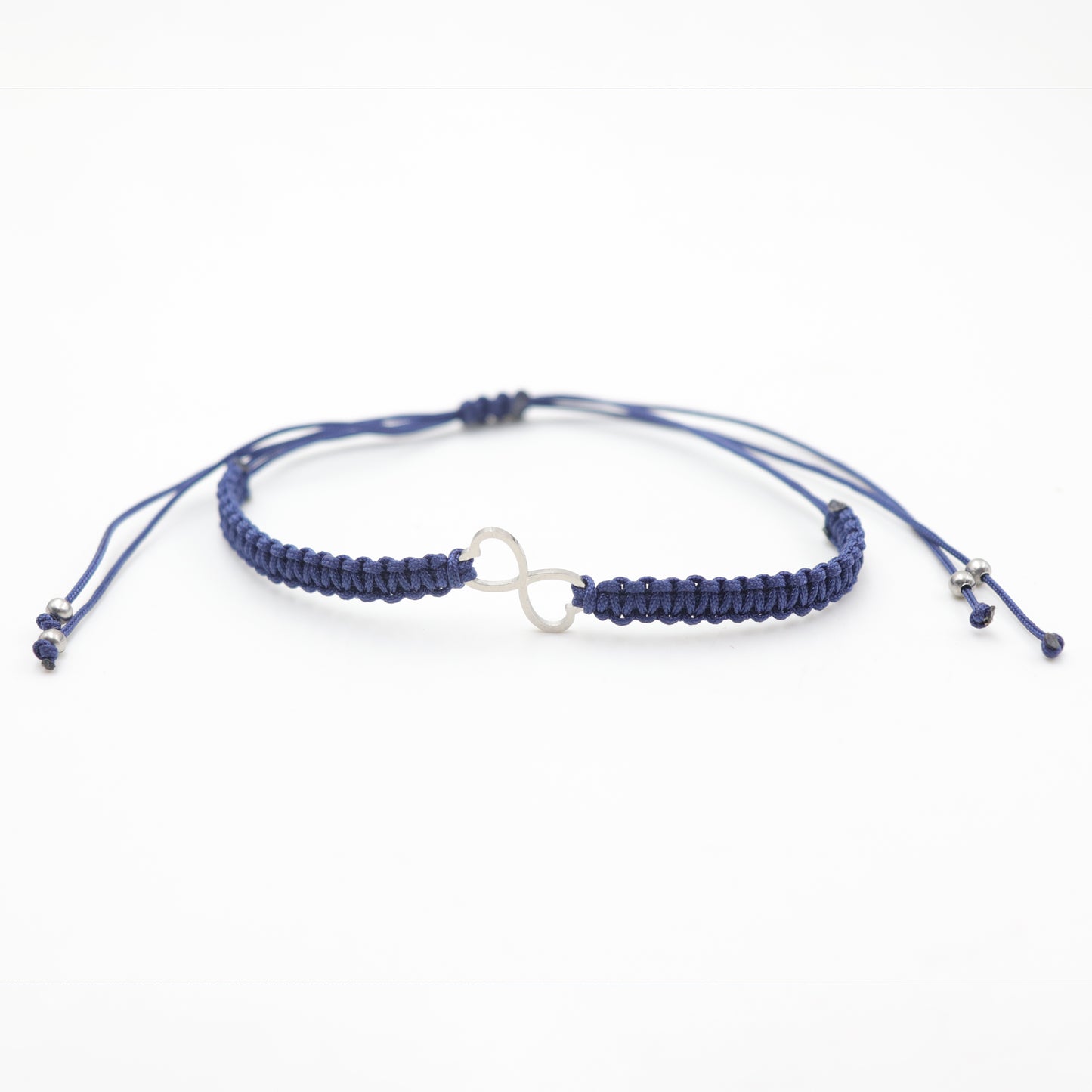 Unisex Infinity heart Bracelet – Adjustable Woven Cord with Silver Charm | gift for her