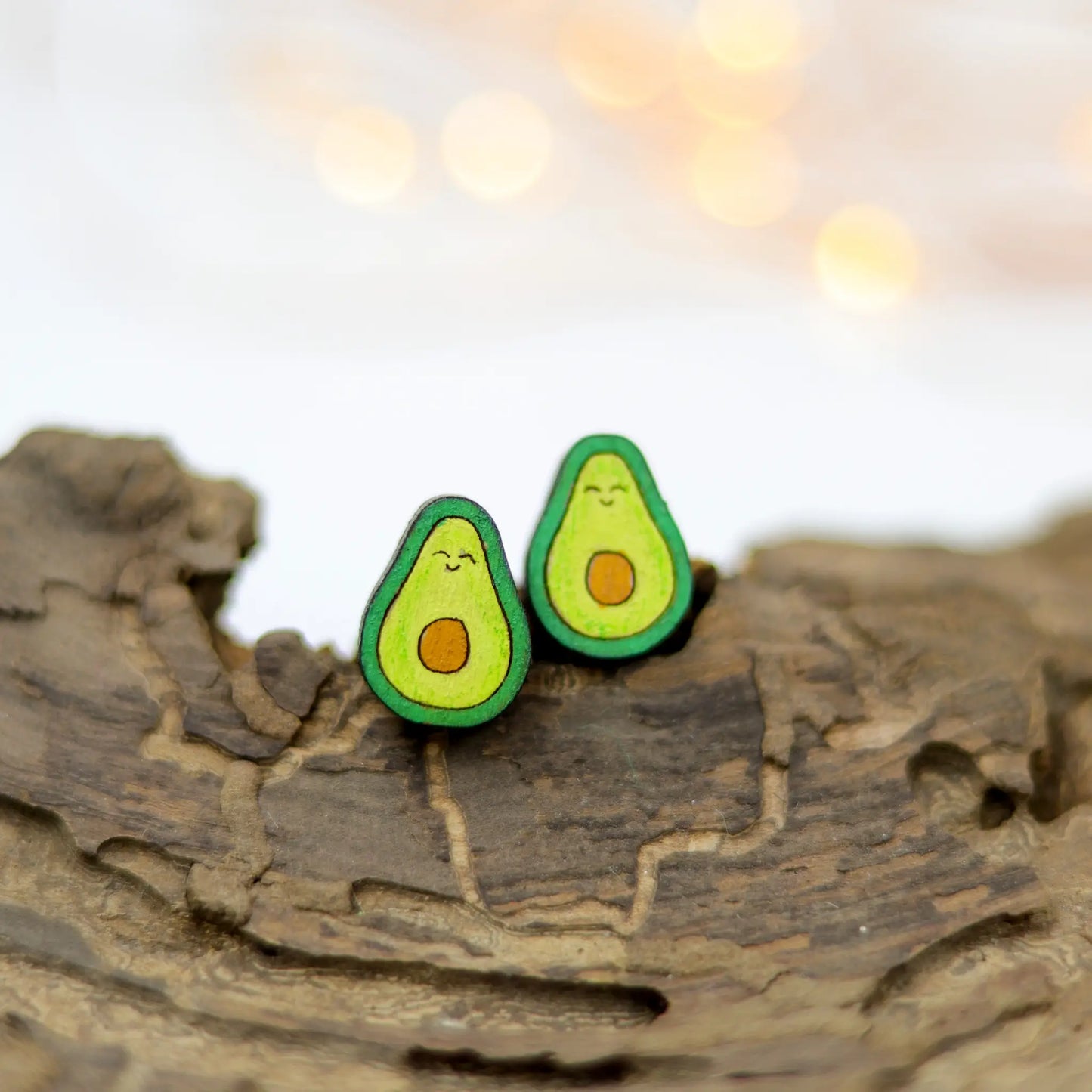 avocado stud earrings