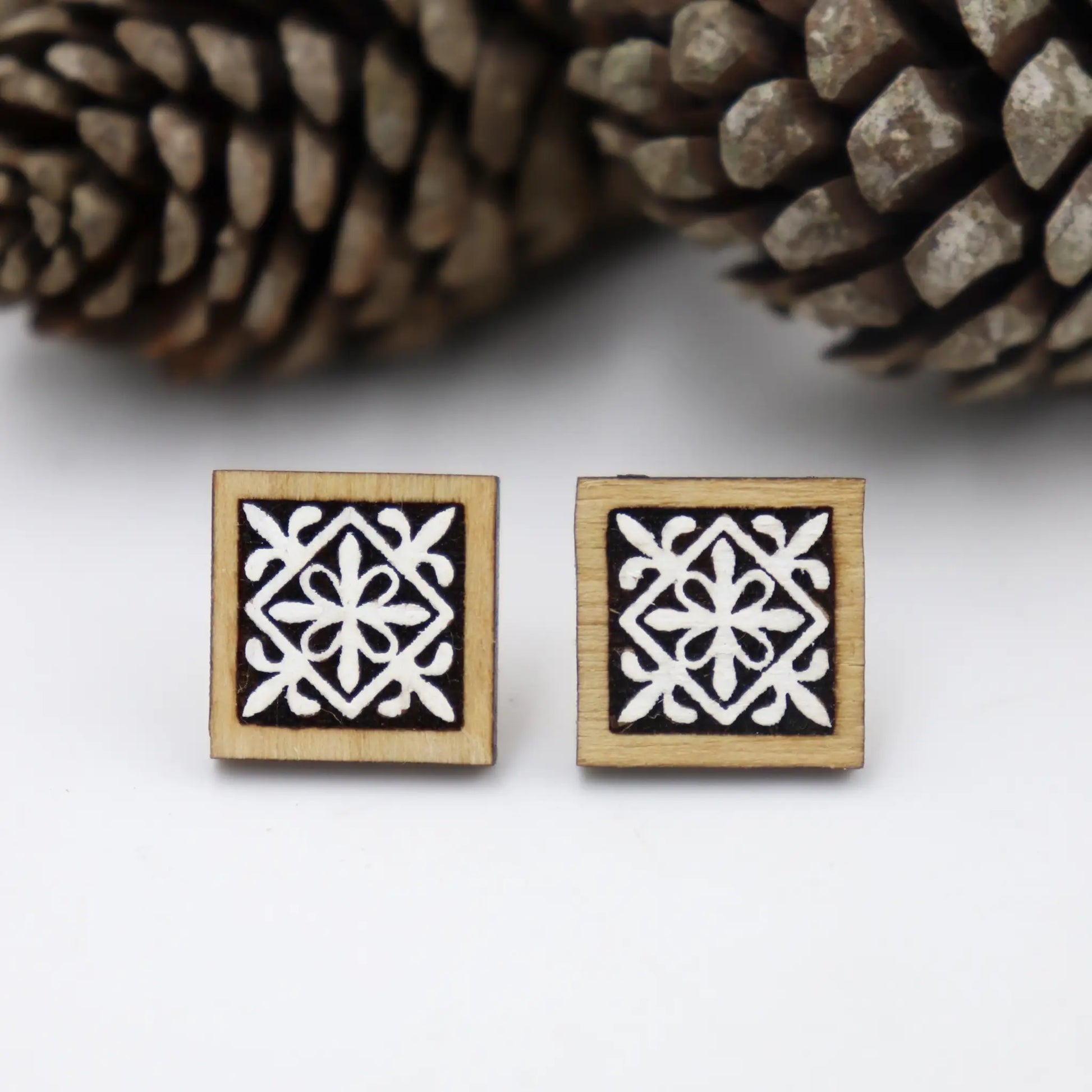 wood earrings