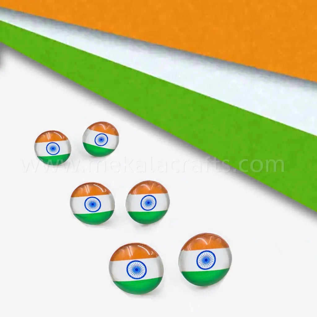 Indian Flag Stud Earrings