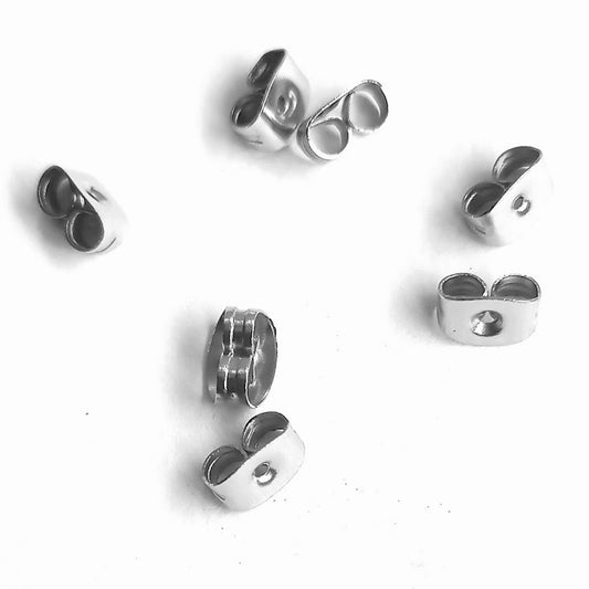 201 Stainless Steel Ear Nuts (Pack of 10 pairs)