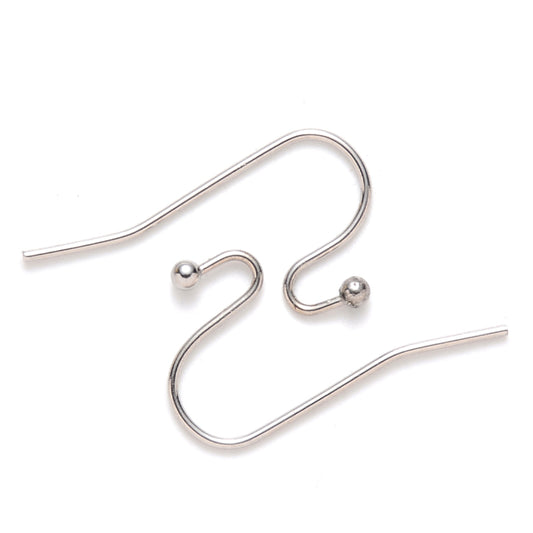 Tarnish Resistant 304 Stainless Steel EarriNon-Tarnish 304 Stainless Steel Earring Hooks, Ear Wire, Stainless Steel Color | Sold in pairs