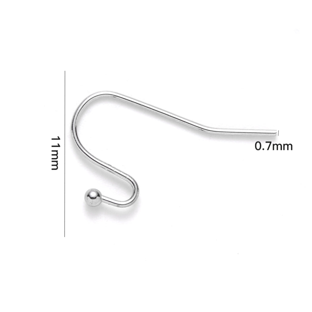 Tarnish Resistant 304 Stainless Steel EarriNon-Tarnish 304 Stainless Steel Earring Hooks, Ear Wire, Stainless Steel Color | Sold in pairs