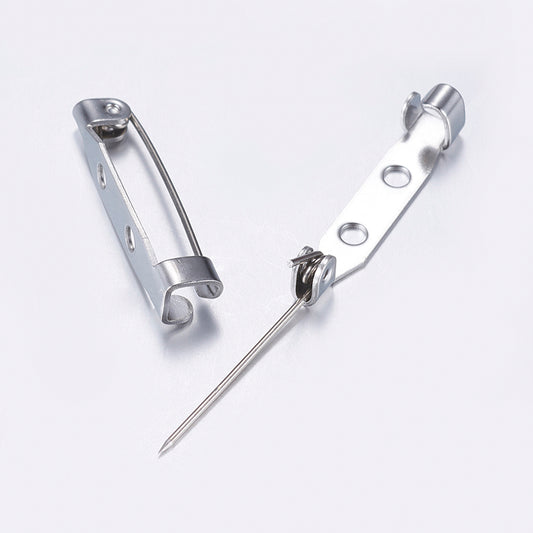 Tarnish Resistant 304 Stainless Steel Pin Brooch Back Bar Findings | Pack of 1