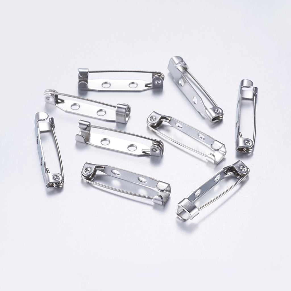 Tarnish Resistant 304 Stainless Steel Pin Brooch Back Bar Findings | Pack of 1