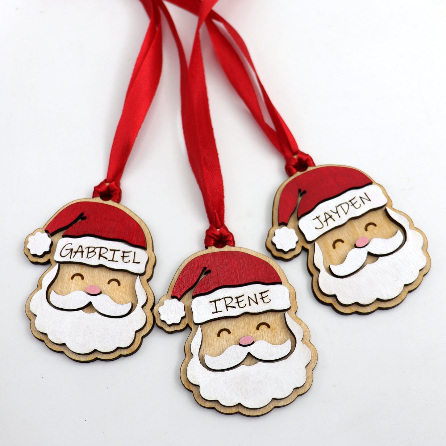 Custom Engraved Wooden Ornament | Hand-Painted & Personalized Christmas Decor