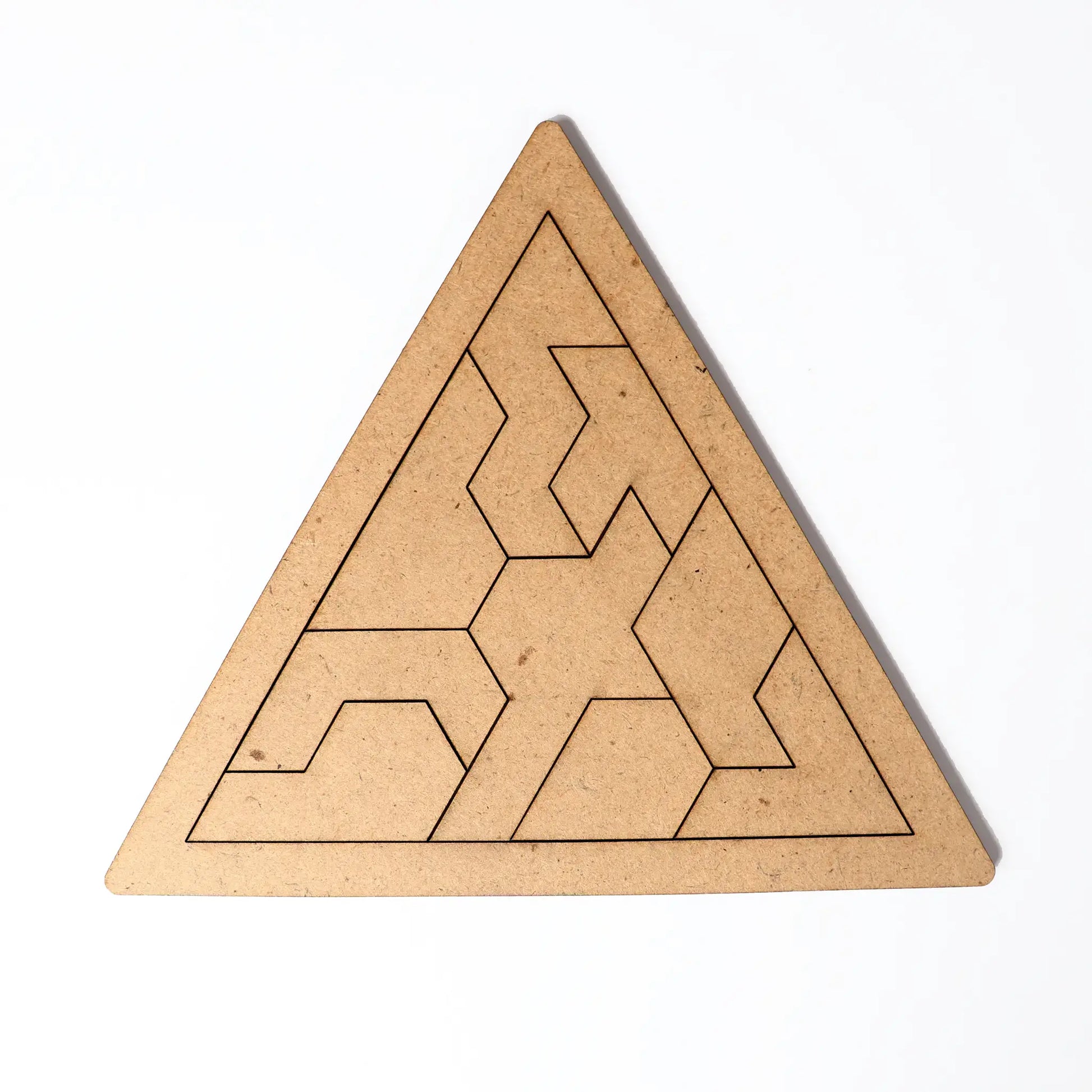 wooden triangular tangram