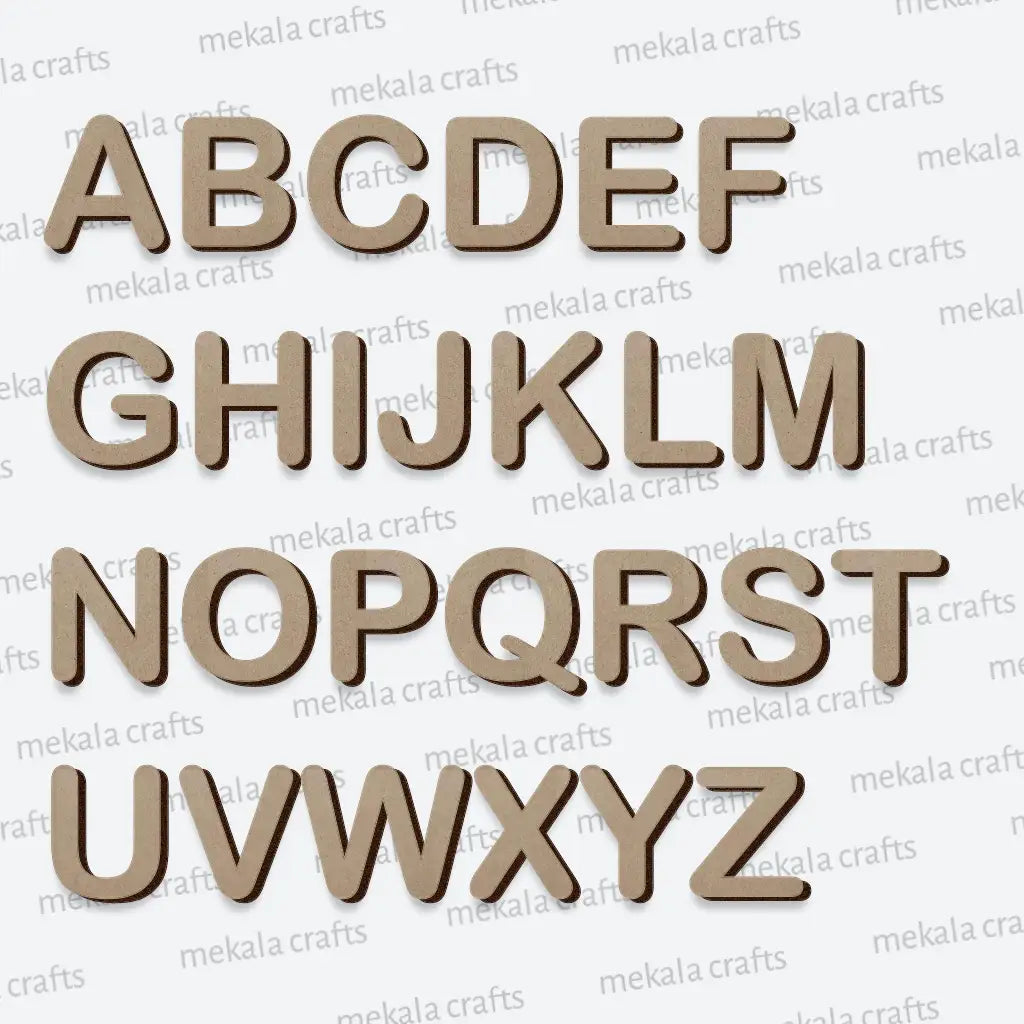 Alphabet MDF Cutouts - Upper Case - Pack of 1 piece - Unfinished wood ...
