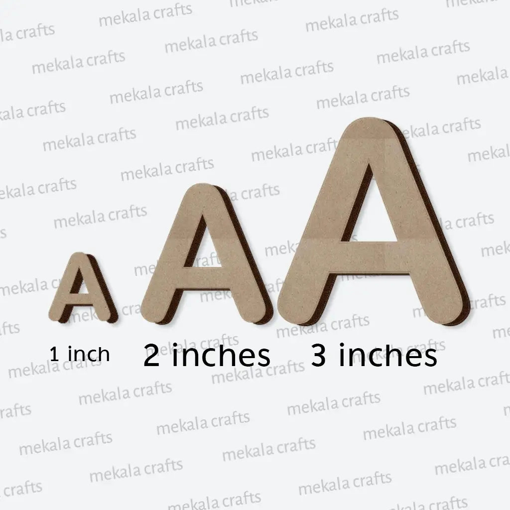 Alphabet MDF Cutouts - Upper Case - Pack of 1 piece - Unfinished wood ...