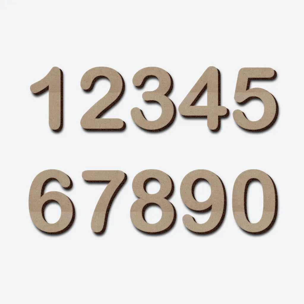 Numbers MDF cutouts