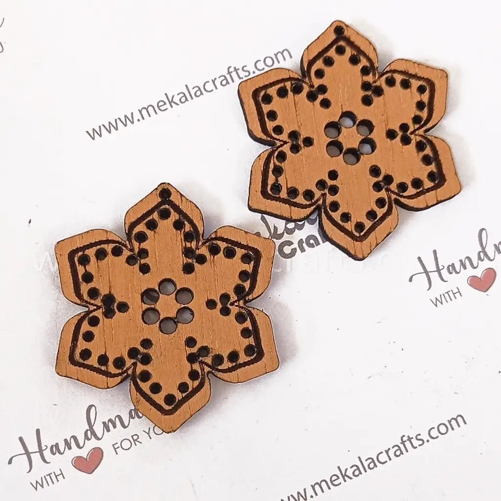 floral embroidery earring wooden blanks