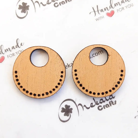 wooden embroidery earrings base