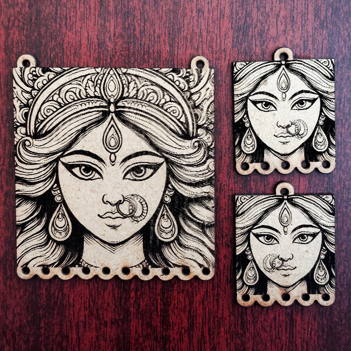 Women face MDF cutout | pre marked wooden shapes for diy crafts | Navrathiri MDF (Pack of 1)