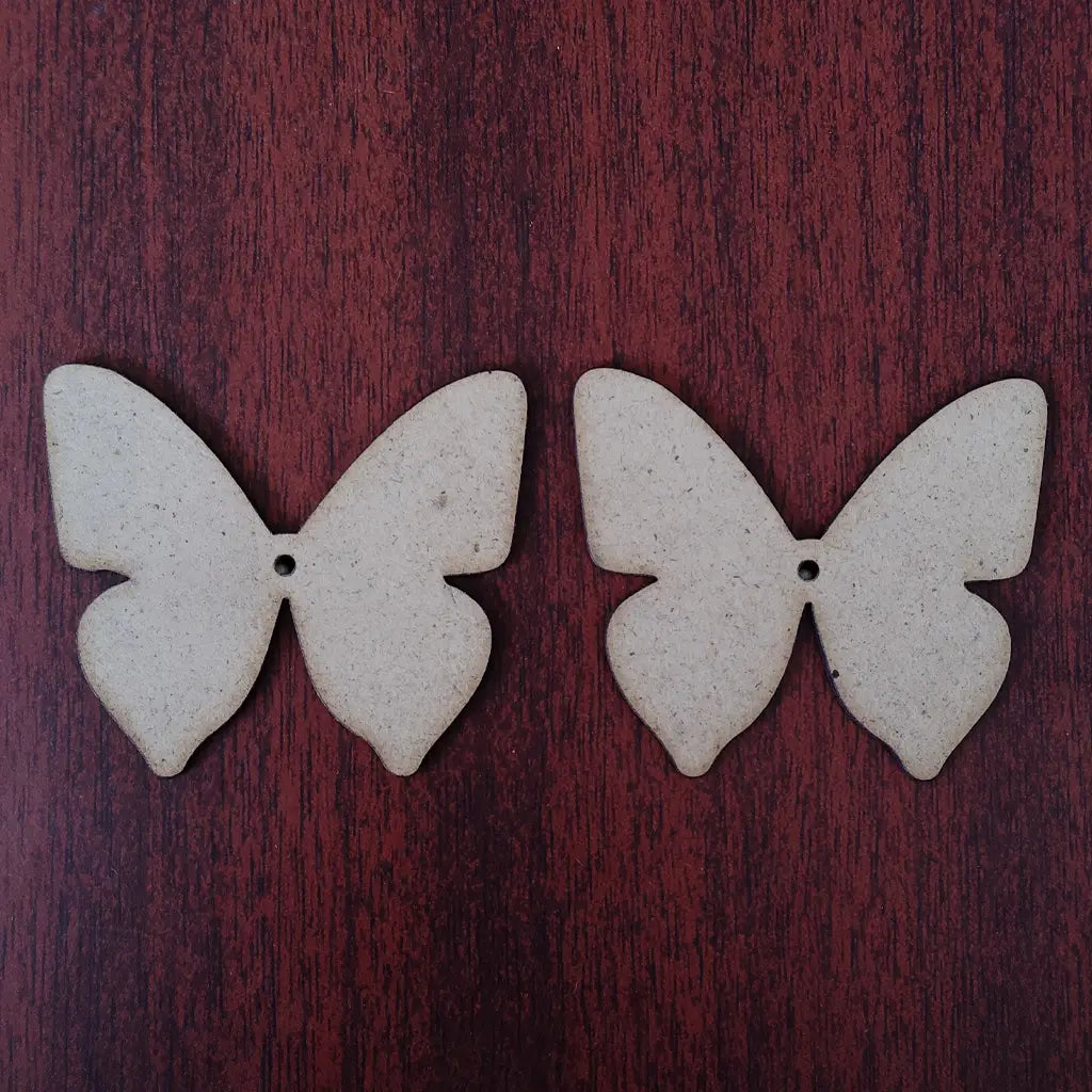 Butterfly Shape MDF cutouts for jewellery making and crafts | Pack of 2