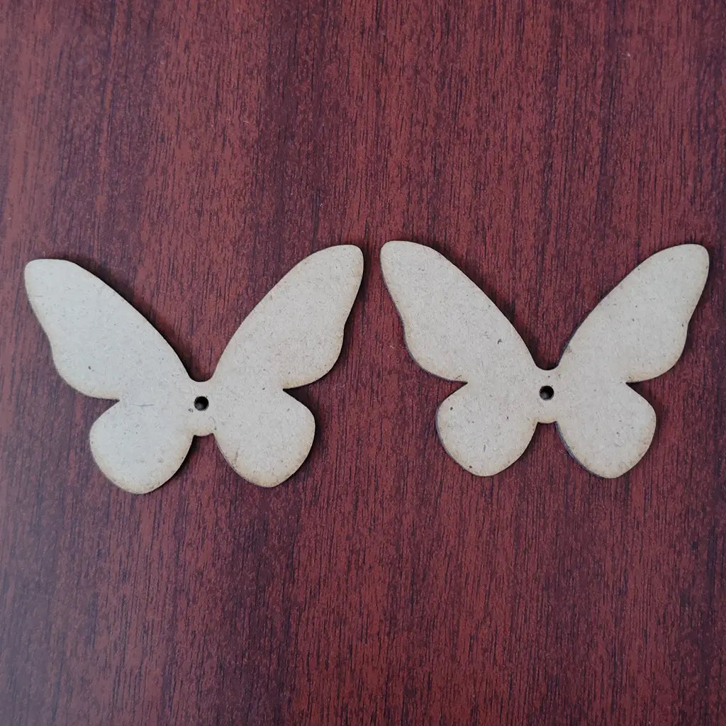 Butterfly Shape MDF cutouts for jewellery making and other crafts | Pack of 2