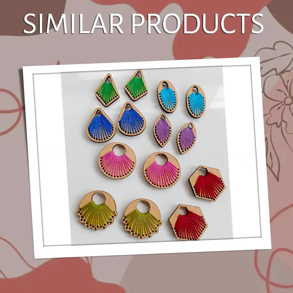 Peruvian Embroidery wooden base for DIY Earrings | Circle shape wood base | wooden blanks